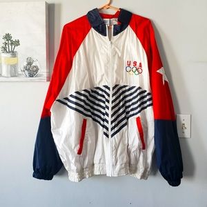 Oversized Vintage Olympic Windbreaker